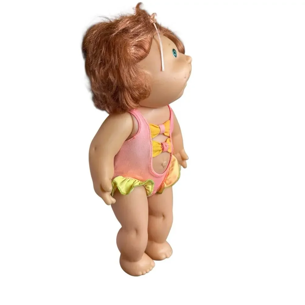 Vtg 1991 Cabbage Patch Kids Doll Splash N‎ Tan Red Hair Teeth w/Swimsuit 14